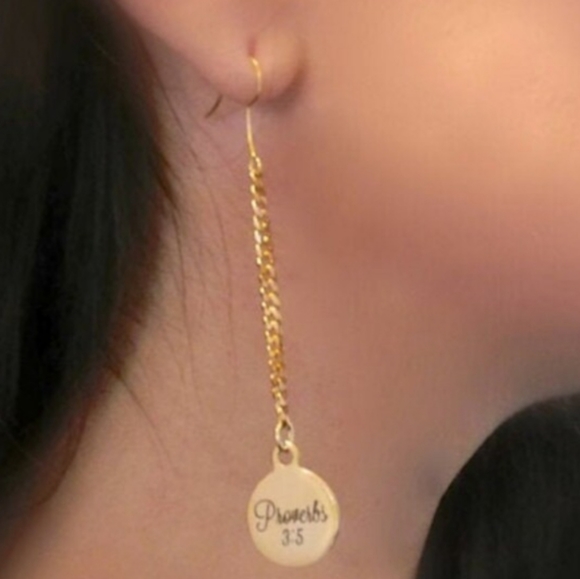 Christian Bible Verse Scripture Earrings - Picture 1 of 4